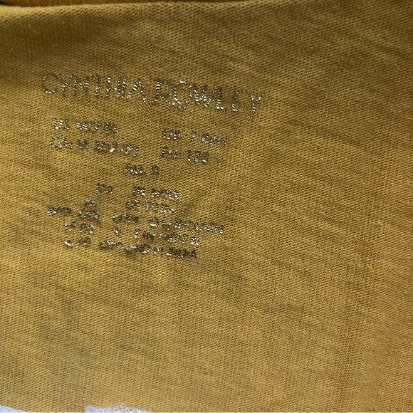 Cynthia Rowley Girls Size M (7-8) Yellow Long Sleeves Shirt Crisscross Back Top - Picture 3 of 15
